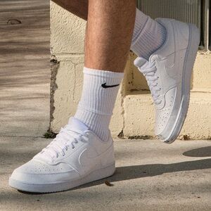 Nike court vision low Men's All-White Sneakers size 10